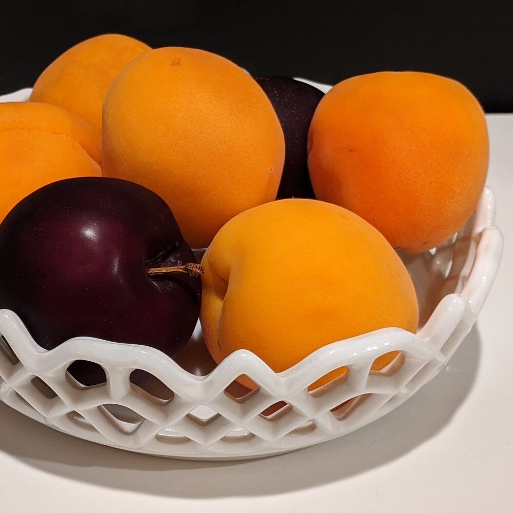 Westmoreland-style Decorative Milk Glass Bowl - Lace Edge